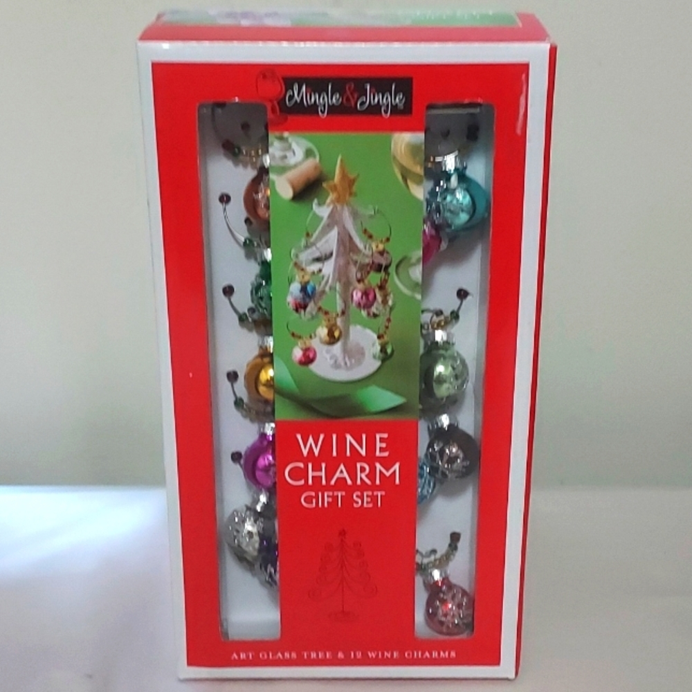 Mingle&Jingle  Wine Charm Gift Set